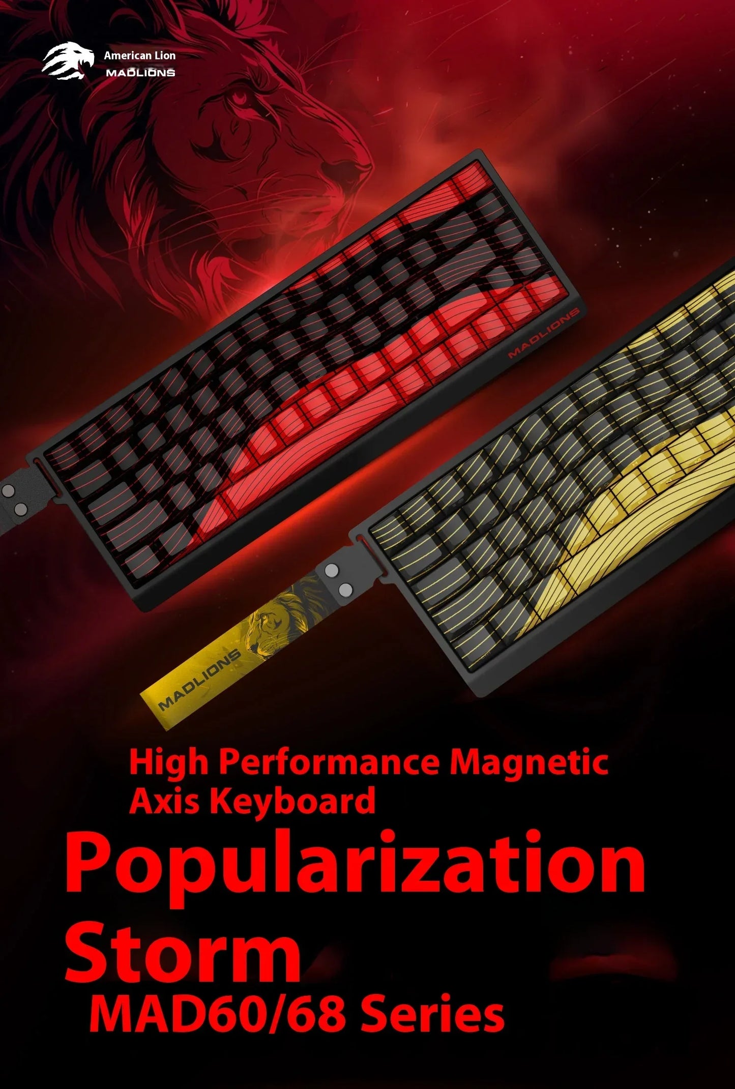 FGG Madlions Mad60 Mad68 He Mechanical Keyboard Magnetic Switch 8k Wired RGB Hot Swap Custom Keyboard Esport Game Gift Accessory