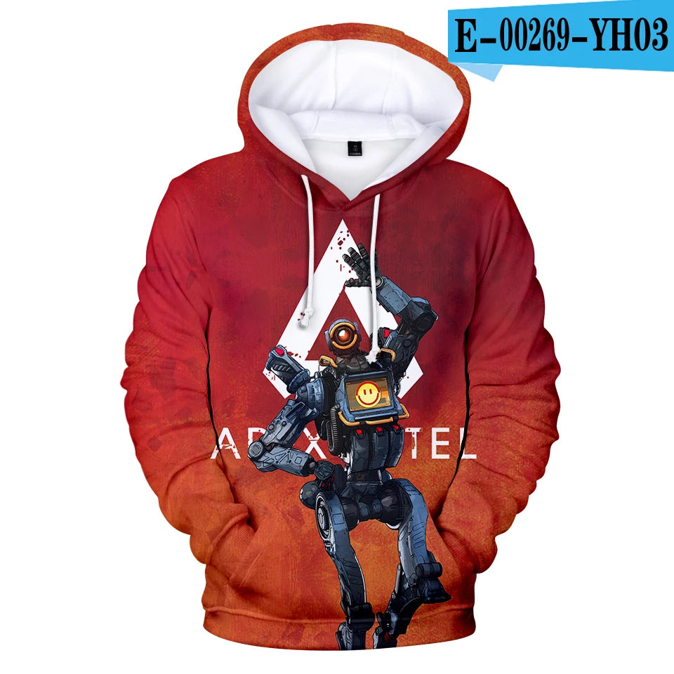 Personality 3D Printed Game Apex Legends Hoodies Sweatshirts Men Women High Quality Hoody Game Long Sleeve Plus Size Hoodies