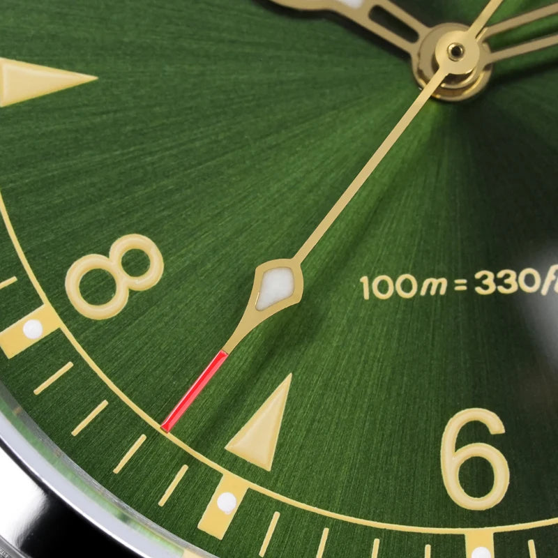 Militado ML08 Vintage Quartz Watch Ronda 515 Movement Ar Sapphire Mirror 38Mm Wrist Watch Date Super Luminous Waterproof Watches