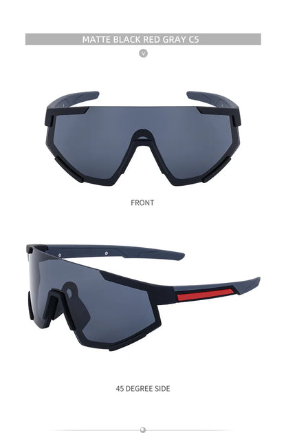 Sports Once-piece Shield Sunglasses Women Men 2026 Luxury Brand Designer Outdoor Cycling Steampunk Sun Glasses For Male Eyewear