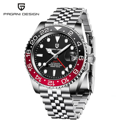PAGANI DESIGN 40MM GMT Watches for Men Luxury Sapphire AR Mechanical Watch Ceramic Bezel Automatic 100M Waterproof Gift watch