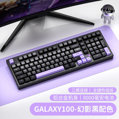 VTER Galaxy100 Full Aluminum Mechanical Keyboard Tri-mode Bluetooth 2.4G Gasket Mount Hot-Swap RGB Gaming Keyboard for PC Mac
