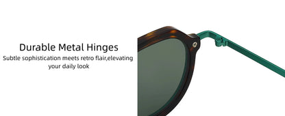 ChicOptix Fashionable Retro Acetate and Metal Sunglasses Unisex Luxury Brand Designer Style UV400 UV Protection Outdoor Casual