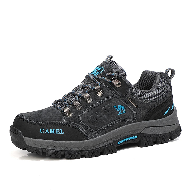 Scarpe da trekking da uomo in pelle scamosciata, sneakers outdoor da trail, scarpe da arrampicata antiscivolo e traspiranti, scarpe sportive da montagna da uomo