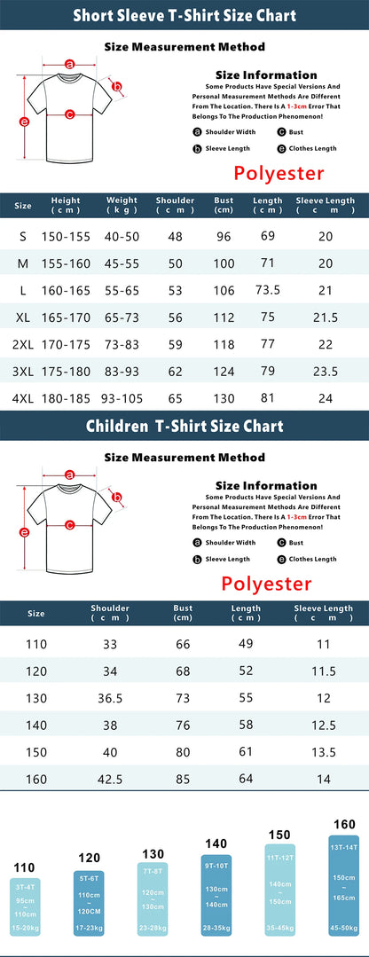 2026 Summer Dragon Ball Men's Casual T-shirt 3D Printed Short-sleevedFashion Loose Women and Kids Breathable Sports Top Shirt