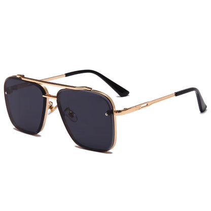 New Metal Square Gradient Sunglasses Fashionable Men Women Luxury Sunglasses Outdoor Sports Driving Fishing Goggles UV400