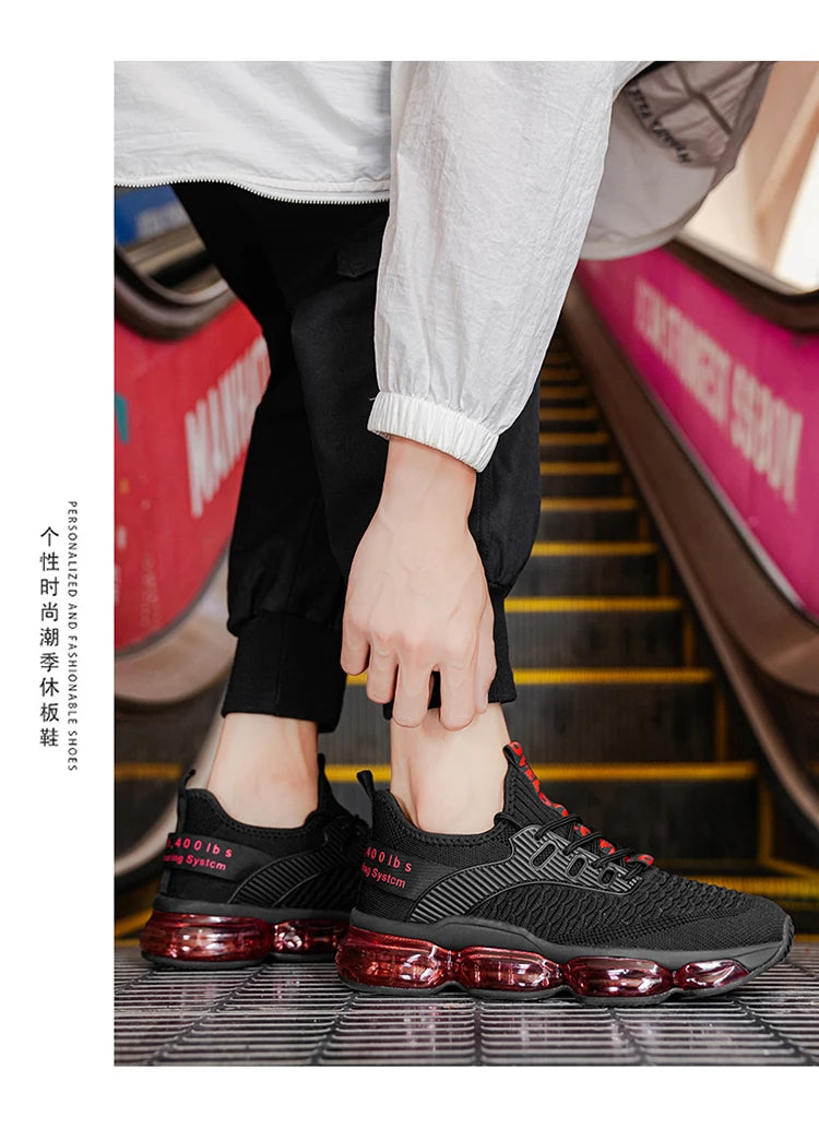 Luxury Men's Sneakers Casual Breathable Trainer Race Fashion Loafers Running Shoes for Male Tenis