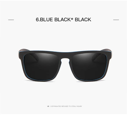 Black Polarized Square Sunglasses Men Women Fashion Classic Driving Shades for Outdoor Sports Cycling Travel Fishing Eyewears