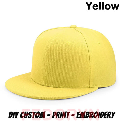 Fedoryn Custom Snapback Caps Splice Color Embroidery Hip Hop Cap for Women and Men DIY LOGO Design Print Hats Unisex Wholesale