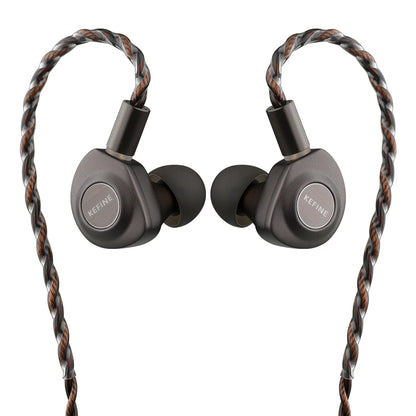 KEFINE Delci 10mm DLC+PU Diaphragm Dynamic Driver Hifi Wired IEM Earphones with CNC Metal & Detachable 0.78mm 2pin 3.5mm Cable