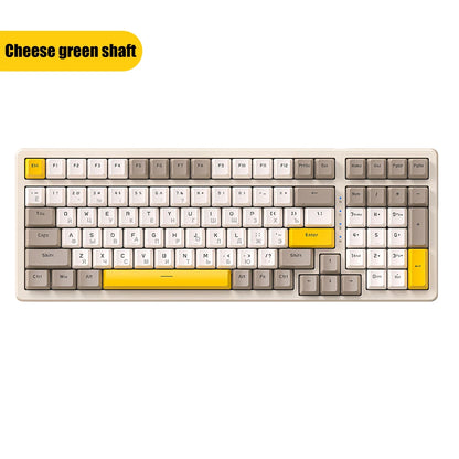 K3 MAX Mechanical Keyboard Hotswap Red/Green Shaft Gamer Keyboard USB Wired RGB Backlight 100 Keys Russian for Computer Laptop