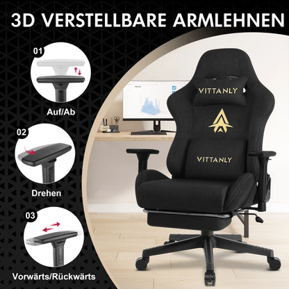 Kitinjoy High Quality Gaming Chair With Footrest Support Height Adjustable For Unisex Comfortable Office Chair Computer Chair