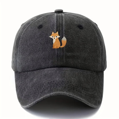 Schattige baseballpet met vossenprint voor dagelijkse casual mode, veelzijdige pet voor in de stad, geschikt voor mannen en vrouwen