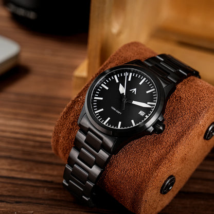 MILITADO ML18 Quartz PVD 316L Steel Sapphire VH31 Sweep Second Movement Sapphire BGW9 Lume 100M Waterproof Men Wristwatch