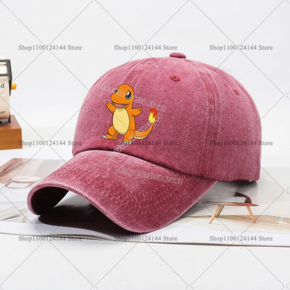 Children Baseball Cap Men Women Anime Figures Pokemoned Sun Hat New Adult Outdoor Sport Sunbonnet Retro Headgear Gift Hot Sales