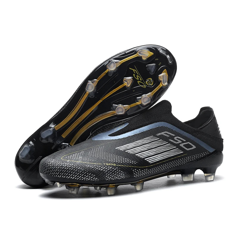 Men Football Boots Futsal Ultralight Soccer Shoes Training TF Match Long Spikes Breathable Indoor Sneakers Cleats Drop Shipping