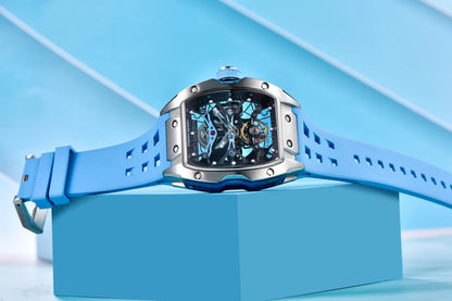 NEW PAGANI DESIGN PDYS018 Automatic Mechanical Wristwatch Fashion Casual Skeleton Sapphire Stainless Steel Watch for Men