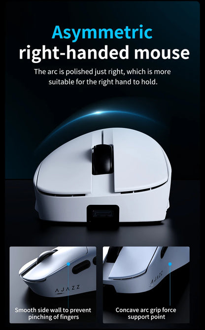 AJAZZ AJ179 V2 MAX Tri-mode right-handed mouse 56g lightweight PAW3311 sensor Huanuo Micro Switch TelinkMicrochip
