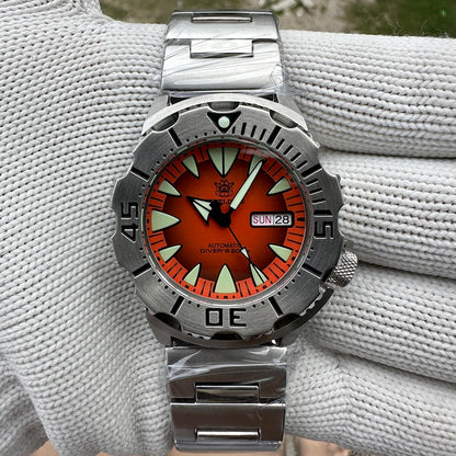 STEELDIVE SD1984 Monster Steel Strap Mechanical Watch NH36 Movt Sapphire Crystal 200M Waterproof Swiss Super Luminous Wristwatch