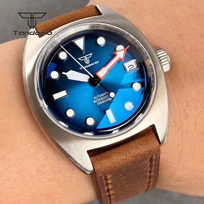 Tandorio 36mm Dive Military Automatic Miyota8215 Mechanical Watch for Men Domed Sapphire Unisex Wristwatch 20BAR Waterproof Lume