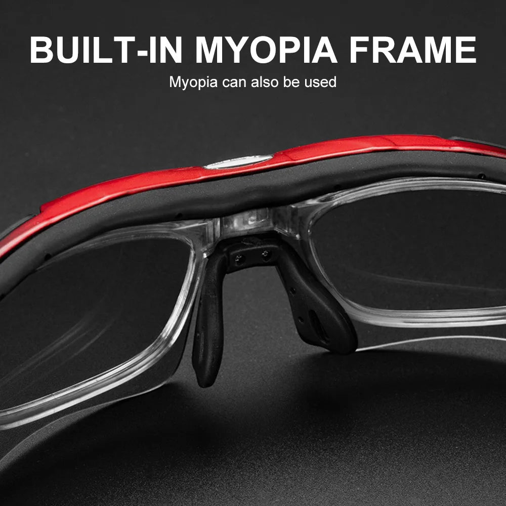 ROCKBROS Polarized Cycling Glasses Sunglasses Men Women Mtb Bike Road Eyewear Bicycle Riding Outdoor Sport Hiking Goggles 5 Lens