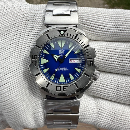 STEELDIVE SD1984 Monster Steel Strap Mechanical Watch NH36 Movt Sapphire Crystal 200M Waterproof Swiss Super Luminous Wristwatch