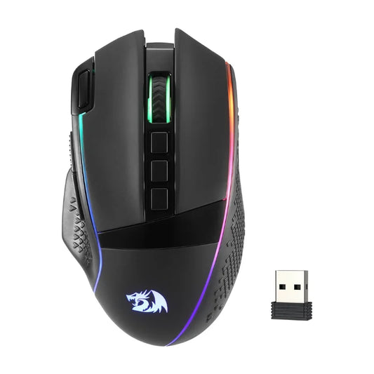 Redragon M991 Ασύρματο Gaming Ποντίκι 26000 DPI 3 λειτουργίες Gamer 9 κουμπιά macro RGB οπίσθιος φωτισμός, μαύρο