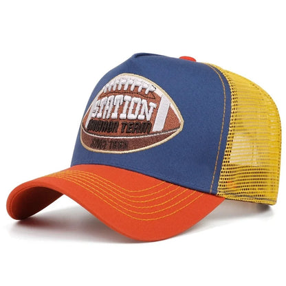 Hot Sale Unisex Baseball Cap Classic STATION Letter Pattern Mesh Cap Men And Women Breathable Streetwear Summer Trucker Hat