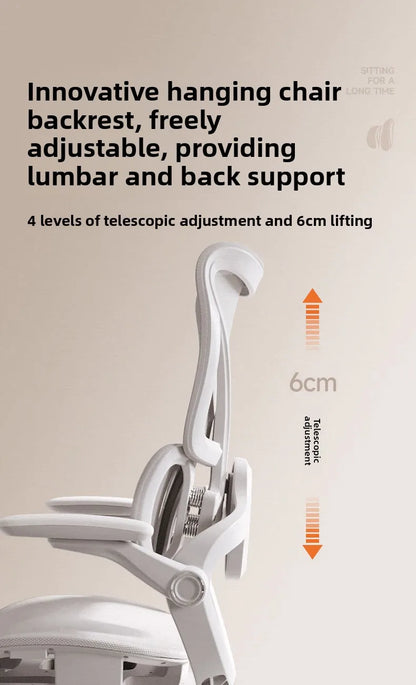Stable Durable Ergonomic chair Floating wing waist support Computer chair Office chair Back chair Household e-sports chair