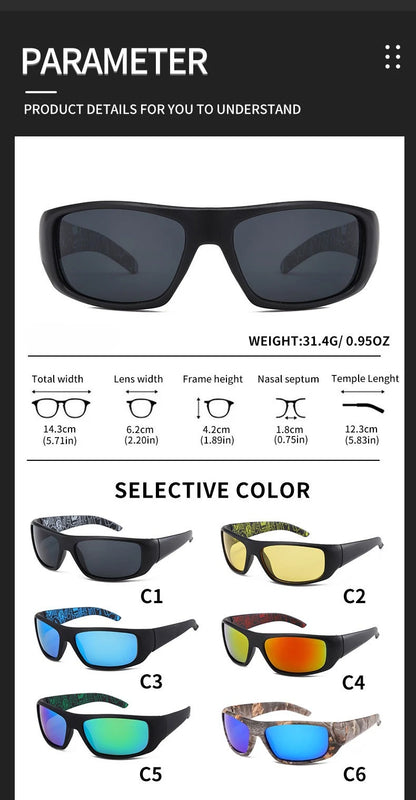 Designer Luxury Brand Polarized Sunglasses Men Protection Mountaineering Windproof Eyewear Driving Outdoor Sports Sun Glasses