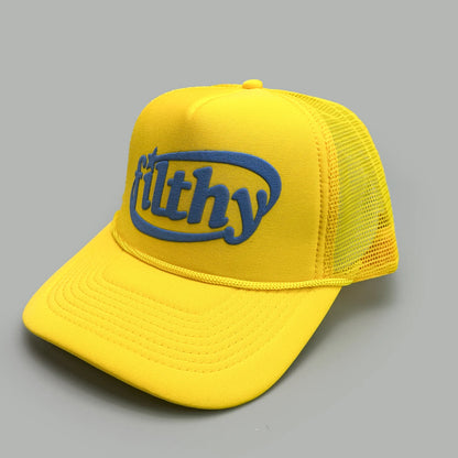 Color Block filthy Letters Baseball Hats New Unisex Sunshade Color Block Breathable Personal Versatile Mesh Fashion Trucker Caps