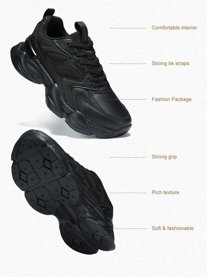 Baasploa Women Walking Shoes Lightweight Mesh Breathable Sport Shoes Comfort Soft Female Leather Height Increase Casual Sneakers