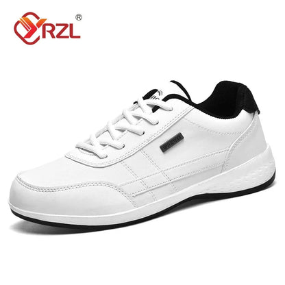 YRZL férfi cipő tavaszra és őszre, vízálló gyalogló sneaker, szabadidős férfi bőr sportcipő, csúszásmentes lábbeli, teniszcipő férfiaknak