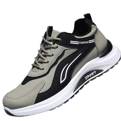 Pantofi sport casual pentru bărbați, stil coreean modern, cu șireturi, confortabili și respirabili, cu talpă groasă, pentru alergare