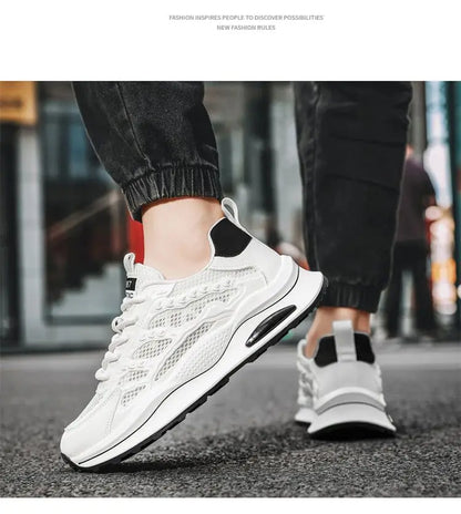Men's Summer 2025 New Soft Bottom Breathable Mesh Sports Shoes Casual Versatile White Sneakers Lightweight Comfortable Runnin...