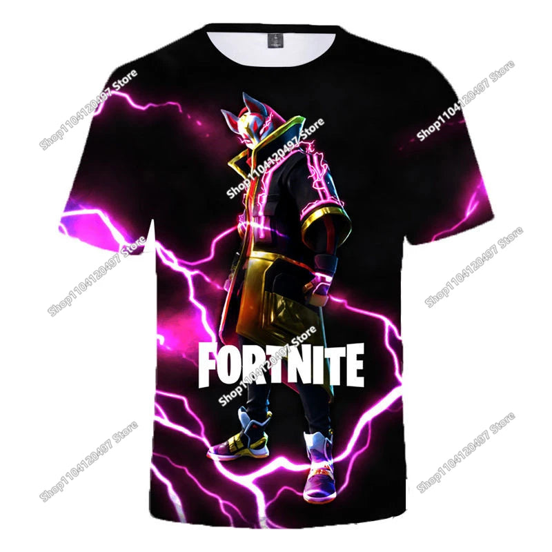 Fortnites 3D Printed Short Sleeve T-Shirt Game Cartoon Print Battle Royale Adult Kid Clothes Kids T-shirt Harajuku Tshirt