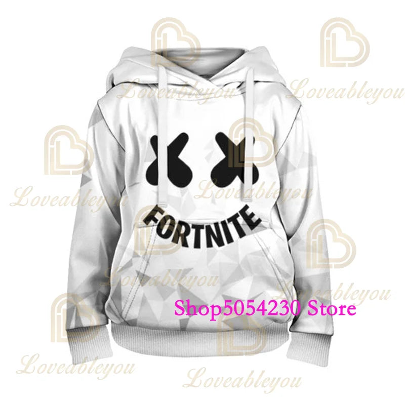 3D-tulostettu Llama Fortnite -huppari Battle Royale -sarjakuvatyylinen collegepaita miehille ja naisille, pelisankarihuppupaita teineille