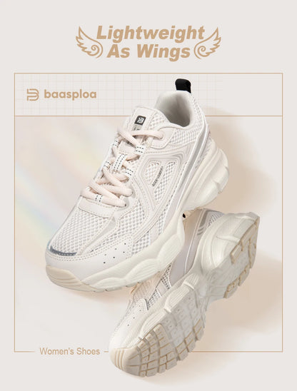 Chaussures de course pour femme Baasploa : baskets de jogging légères et tendance en mesh, antidérapantes, pour femme, d'extérieur, respirantes, colorées et décontractées