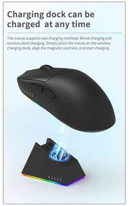 AJAZZ AJ139Pro/AJ139V2MC Kabellose Maus PMW3395/PAW3311-Chipsatz 12000-26000Dpi Professionelle Gaming-Maus