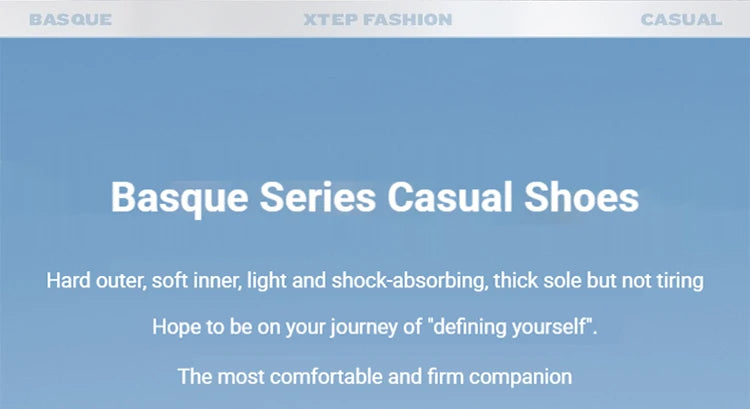 Xtep Basque 3 For Male Sneakers Retro Fashion Breathable  Luxury Height-Increasing Sports Shoes 2026 Spring 874219320001