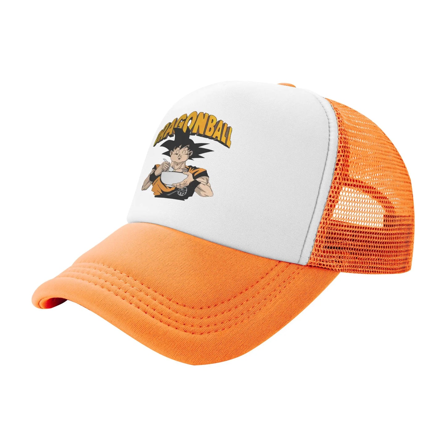 DBZ dragon ball Goku Eating Ramen Mesh Baseball Caps Adult Sun Hats  Adjustable Snapback Caps Sun Caps Summer Trucker Caps