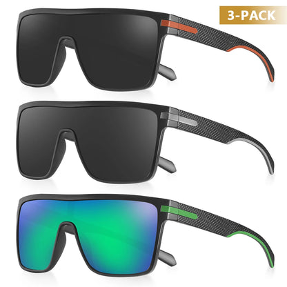 CRIXALIS Fashion Polarized Sunglasses For Men Square Oversized Anti Glare Driver Mirror Sun Glasses Women UV400 Goggles Male