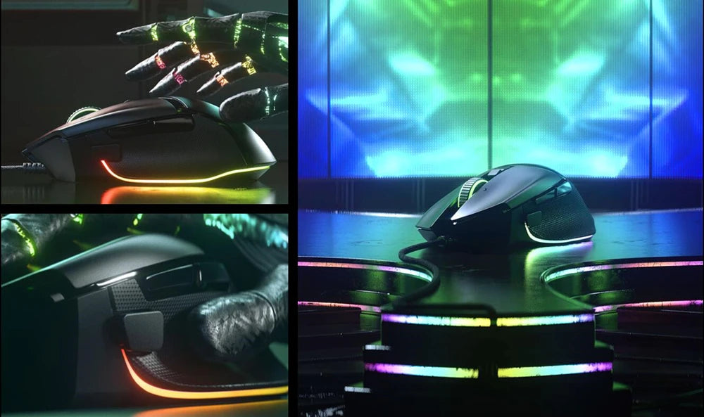 Original Razer Basilisk V3 Wired Gaming Mouse Gamer 26000 DPI Optical Sensor E-sports With RGB Lighting For PC Laptop