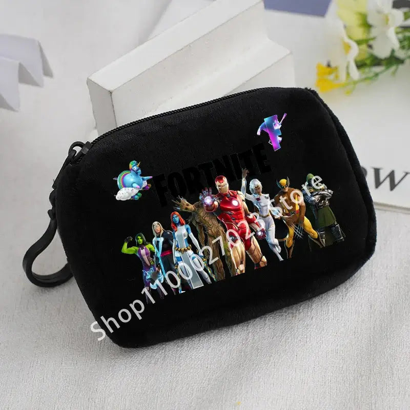 Fortnites Boys Girls Plush Coin Purse Cute Fashion Portable Wallet Cartoon Anime ID Card Storage Bag Children Birthday Gifts