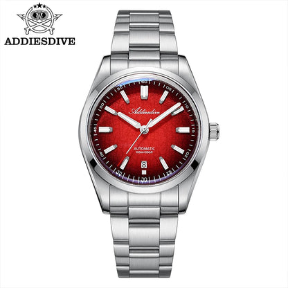 ADDIESDIVE New 2026 Luxury Men's Mechanic Quartz Analog Watch Super Luminous Steel Watch 10Bar Bubble Glass Personalized Watches