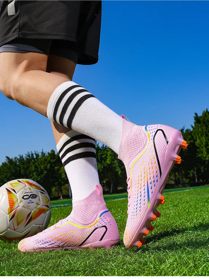 Men Football Boots Professional Turf Futsal Match Grass Unisex Outdoor Training Soccer Shoes Soccer Cleats Non-slip Breathable