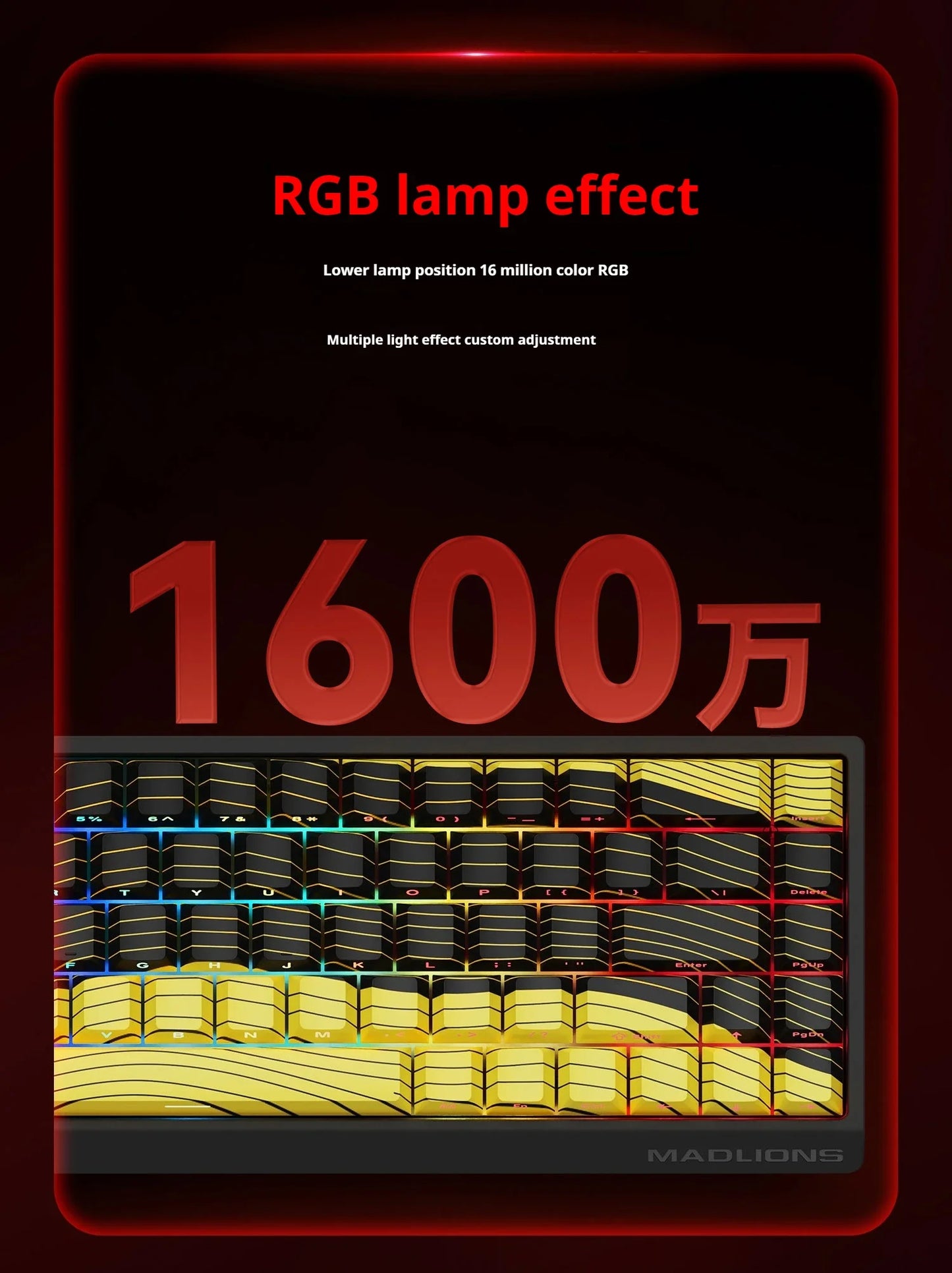 FGG MAD60 Gaming RGB Magnetic Axis Keyboard Game Dedicated Full Key Hot Swap Quick Response Entry Level Custom Gaming Keyboard