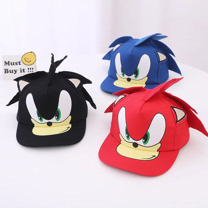 New Sonic The Hedgehog Shadow Sonic Mouse Hat Supertone Mouse High End Embroidery Sun Hat Kids Gifts Baseball Cap Fashion
