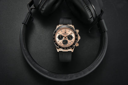 PAGANI DESIGN 1664 Luxury Automatic Mechanical Men's Watch VK63 movement AR Sapphire Crystal Rubber 100m Waterproof Men's Watch