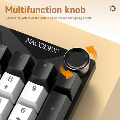 AJAZZ NK104 Mechanical Keyboard Wired dual-injection keycaps 104 Hot-Swapping LED Hybrid Backlight Gamer Keyboard for Laptop PC